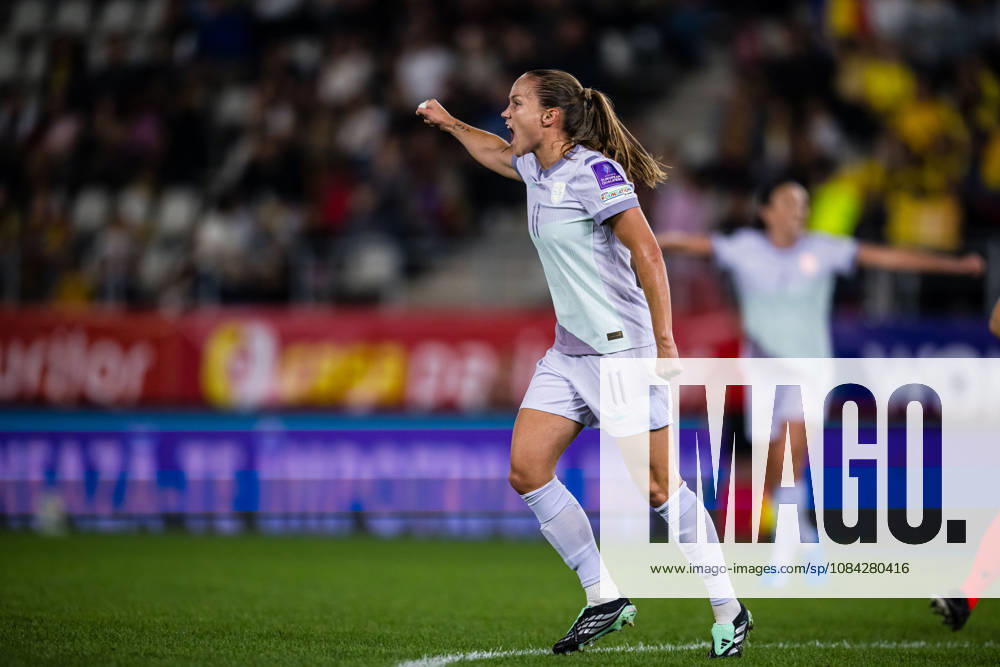 Guro Reiten of Norway celebrates after scoring the 0-1 goal during the FIFA Women s World Cup Qualifier football match between Romania and Norway on October 9, 2026 in Bucharest. Photo: Marius Simensen BILDBYRAN COP 238 bbeng dam FIFA World Cup, WM, Weltmeisterschaft, Fussball qualifiers football fotball fotboll jubel landskamp norge norway romania soccer vm kvalik vm-kvalifisering kvinner