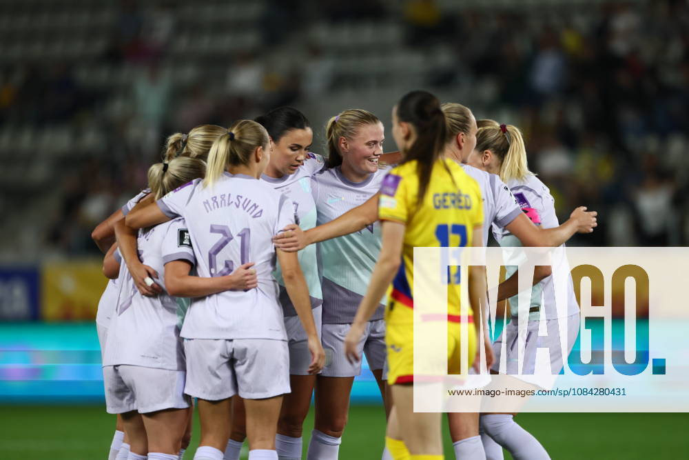 Women s World Cup Qualifier: Romania vs. Norway, Bucharest, October 9, 2026: Norway celebrates after scoring during the World Cup qualifying soccer match between Romania and Austria at Stadionul Arcul de Triumf in Bucharest. Photo by Nikola Krstic, NTB, Bucharest, Romania. . RESTRICTED USE FOR BETTING COMPANIESIES