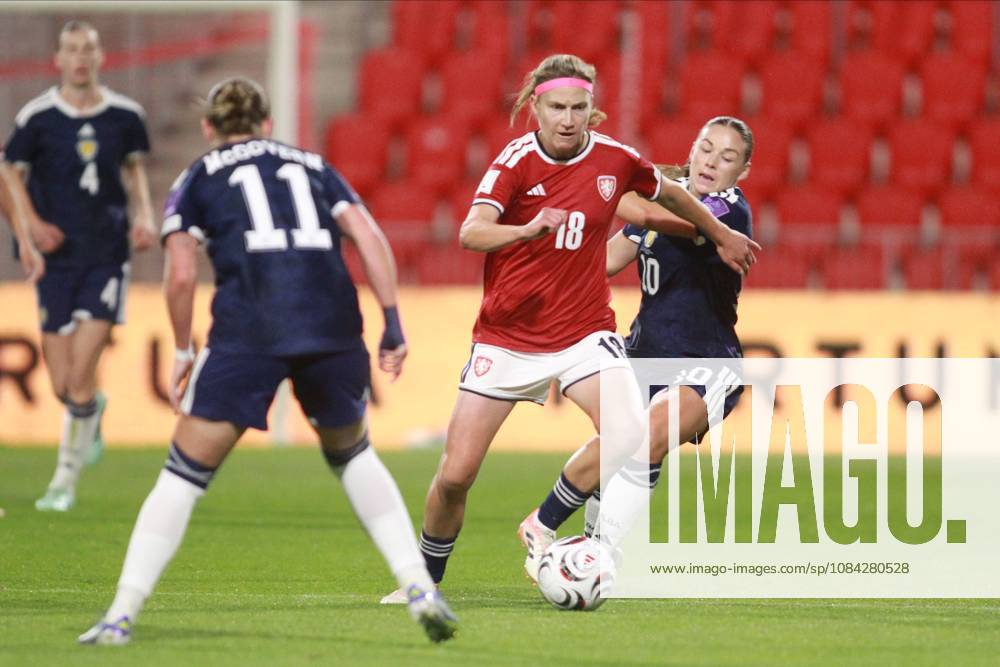 Kamila Dubcova of Czechia in action. Czechia Women v Scotland Women, Women s European World Cup Qualifier, Football, Stadion Arnosta, Pardubice, Czechia - 09 Oct 2026Pardubice Stadion Arnosta Czech Republic