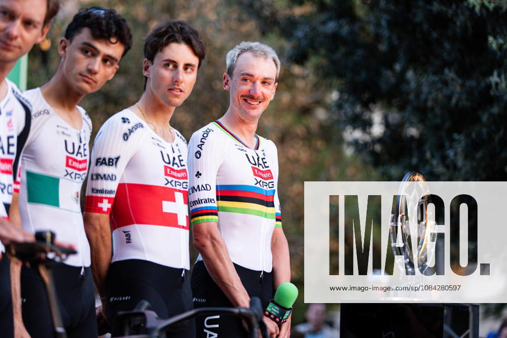 120th ILombardia Team Presentation Brandon McNulty of UAE Team Emirates attends the 120th ILombardia team presentation in Bergamo, Italy, on October 9, 2026. Bergamo Italy