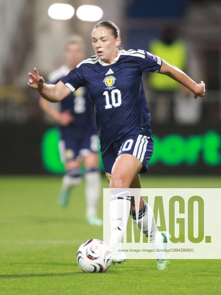 Kirsty Hanson of Scotland in action. Czechia Women v Scotland Women, Women s European World Cup Qualifier, Football, Stadion Arnosta, Pardubice, Czechia - 09 Oct 2026Pardubice Stadion Arnosta Czech Republic