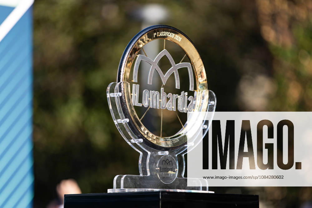 120th ILombardia Team Presentation The trophy is shown at the 120th ILombardia team presentation in Bergamo, Italy, on October 9, 2026. Bergamo Italy