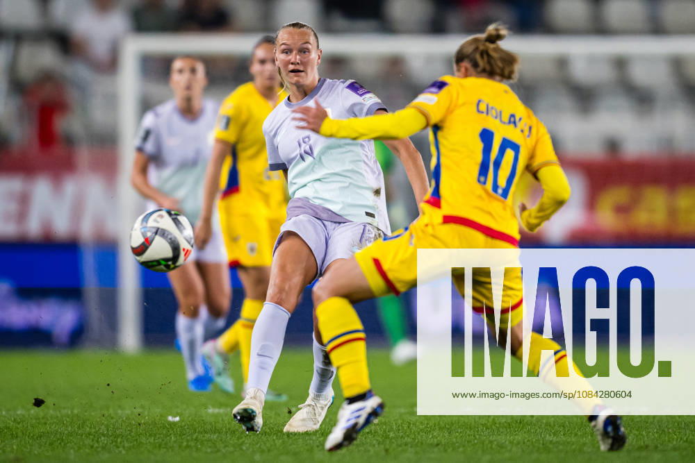 Frida Maanum of Norway during the FIFA Women s World Cup Qualifier football match between Romania and Norway on October 9, 2026 in Bucharest. Photo: Marius Simensen BILDBYRAN COP 238 bbeng dam FIFA World Cup, WM, Weltmeisterschaft, Fussball qualifiers football fotball fotboll landskamp norge norway romania soccer vm kvalik vm-kvalifisering kvinner