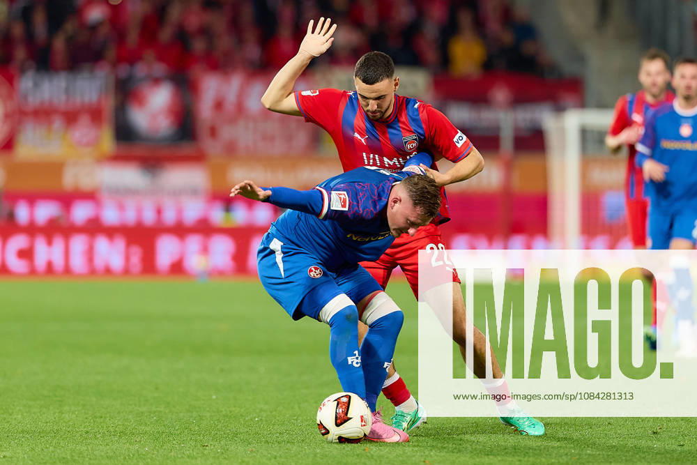 Zweikampf, Duell zwischen Marlon Ritter (1. FC Kaiserslautern, 07) und Oualid Mhamdi (1.FC Heidenheim, 22) GER, 1. FC Heidenheim 1846 vs. 1. FC Kaiserslautern, Fussball, 2. Bundesliga, 7. Spieltag, Spielzeit 2026 2027, 09.10.2026 DFL regulations prohibit any use of photographs as image sequences and or quasi-video. GER, 1. FC Heidenheim 1846 vs. 1. FC Kaiserslautern, Fussball, 2. Bundesliga, 7. Spieltag, Spielzeit 2026 2027, 09.10.2026 Heidenheim an der Brenz
