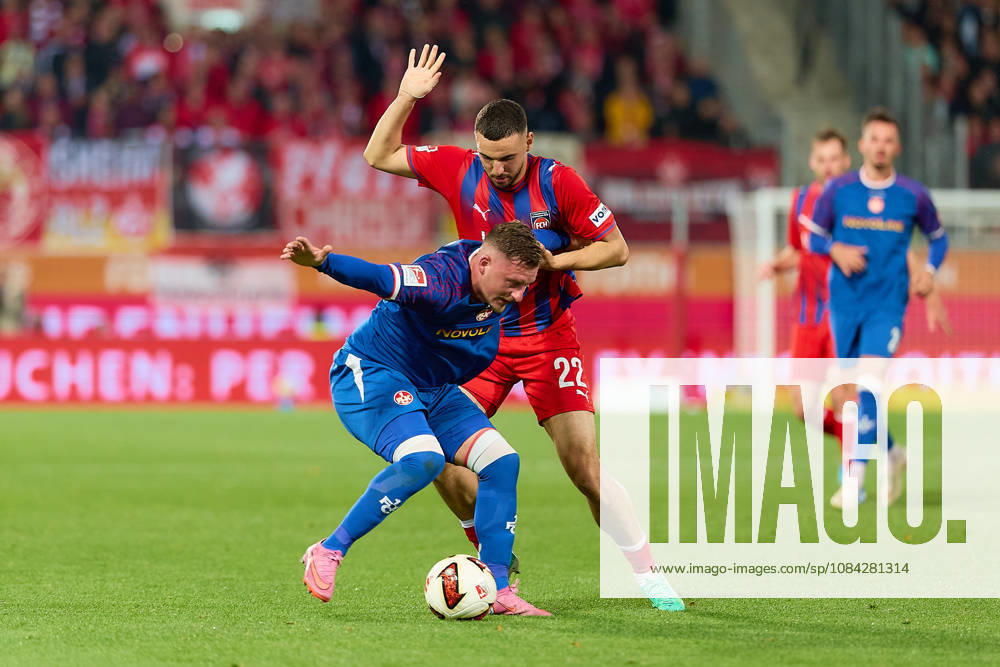 Zweikampf, Duell zwischen Marlon Ritter (1. FC Kaiserslautern, 07) und Oualid Mhamdi (1.FC Heidenheim, 22) GER, 1. FC Heidenheim 1846 vs. 1. FC Kaiserslautern, Fussball, 2. Bundesliga, 7. Spieltag, Spielzeit 2026 2027, 09.10.2026 DFL regulations prohibit any use of photographs as image sequences and or quasi-video. GER, 1. FC Heidenheim 1846 vs. 1. FC Kaiserslautern, Fussball, 2. Bundesliga, 7. Spieltag, Spielzeit 2026 2027, 09.10.2026 Heidenheim an der Brenz