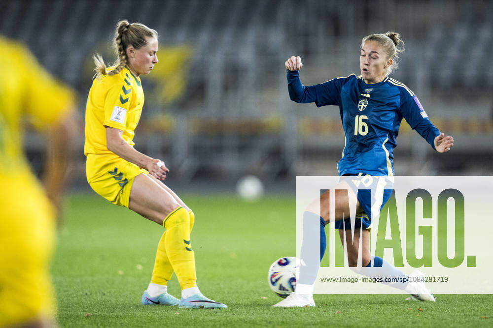 Filippa Angeldahl of Sweden during the FIFA Women s World Cup qualifier play-off football match between Lithuania and Sweden on October 9, 2026 in Kaunas. Photo: Mathias Bergeld BILDBYRAN kod MB MB1418 fotboll football soccer fotball vm-kval kval fifa womens world cup qualifier qualifier playoff lithuania sverige sweden dam bbeng play-off