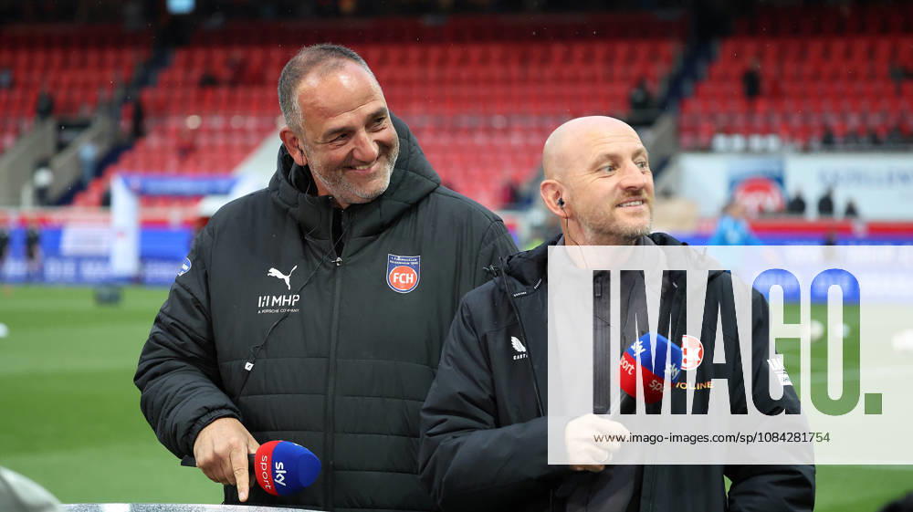 Fussball 2.Bundesliga, 1.FC Heidenheim - 1.FC Kaiserslautern v.l. Frank Schmidt Trainer (1FC Heidenheim 1846) Torsten Lieberknecht Trainer (1.FC Kaiserslautern) bei SKY Heidenheim