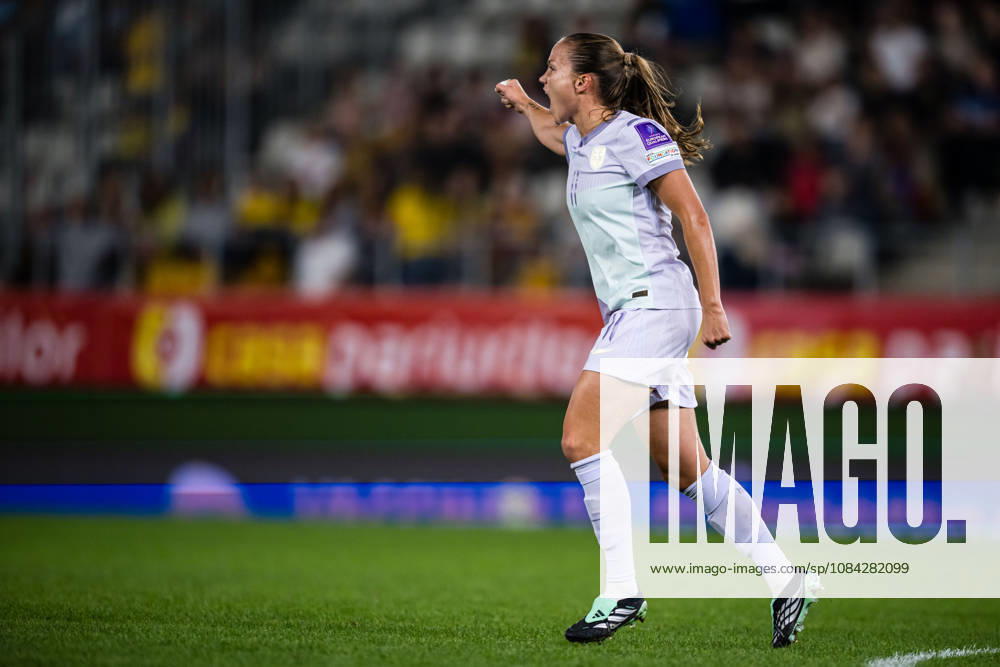 Guro Reiten of Norway celebrates after scoring the 0-1 goal during the FIFA Women s World Cup Qualifier football match between Romania and Norway on October 9, 2026 in Bucharest. Photo: Marius Simensen BILDBYRAN COP 238 bbeng dam FIFA World Cup, WM, Weltmeisterschaft, Fussball qualifiers football fotball fotboll jubel landskamp norge norway romania soccer vm kvalik vm-kvalifisering kvinner