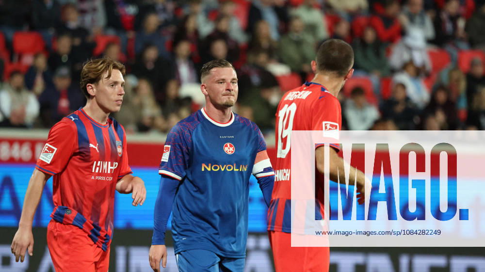 Fussball 2.Bundesliga, 1.FC Heidenheim - 1.FC Kaiserslautern v.l. Michael Heule (1FC Heidenheim 1846) Marlon Ritter (1.FC Kaiserslautern) Heidenheim