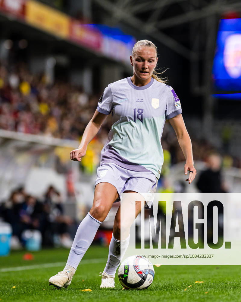 Frida Maanum of Norway during the FIFA Women s World Cup Qualifier football match between Romania and Norway on October 9, 2026 in Bucharest. Photo: Marius Simensen BILDBYRAN COP 238 bbeng dam FIFA World Cup, WM, Weltmeisterschaft, Fussball qualifiers football fotball fotboll landskamp norge norway romania soccer vm kvalik vm-kvalifisering kvinner