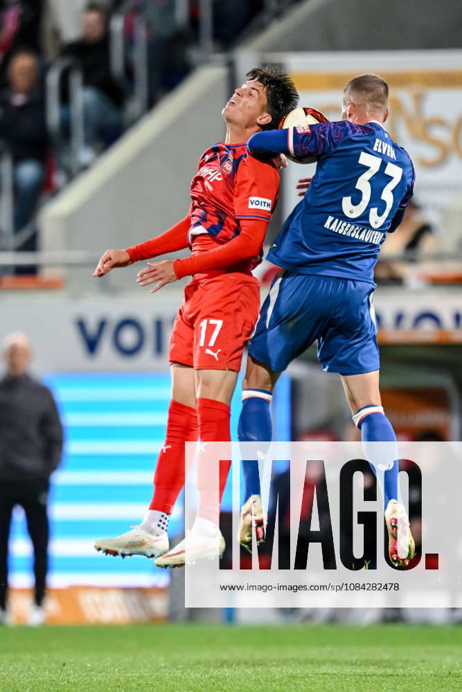 Mathias Honsak (1. FC Heidenheim 1846) und Jan Elvedi (1. FC Kaiserslautern) im Zweikampf waehrend des spiels der 2. Bundesliga zwischen 1. FC Heidenheim und 1. FC Kaiserslautern, Voith-Arena am 09. October 2026 in Heidenheim an der Brenz, Deutschland. (Foto von Harry Langer DeFodi Images) +++ Mathias Honsak (1. FC Heidenheim 1846) und Jan Elvedi (1. FC Kaiserslautern) battle for the ball during the 2nd Bundesliga match between 1. FC Heidenheim and 1. FC Kaiserslautern at Voith-Arena on October 9, 2026 in Heidenheim an der Brenz, Germany. (Photo by Harry Langer DeFodi Images) DFB DFL REGULATIONS PROHIBIT ANY USE OF PHOTOGRAPHS AS IMAGE SEQUENCES AND OR QUASI-VIDEO. (Photo by Harry Langer DeFodi Images) DFB DFL REGULATIONS PROHIBIT ANY USE OF PHOTOGRAPHS AS IMAGE SEQUENCES AND OR QUASI-VIDEO. -