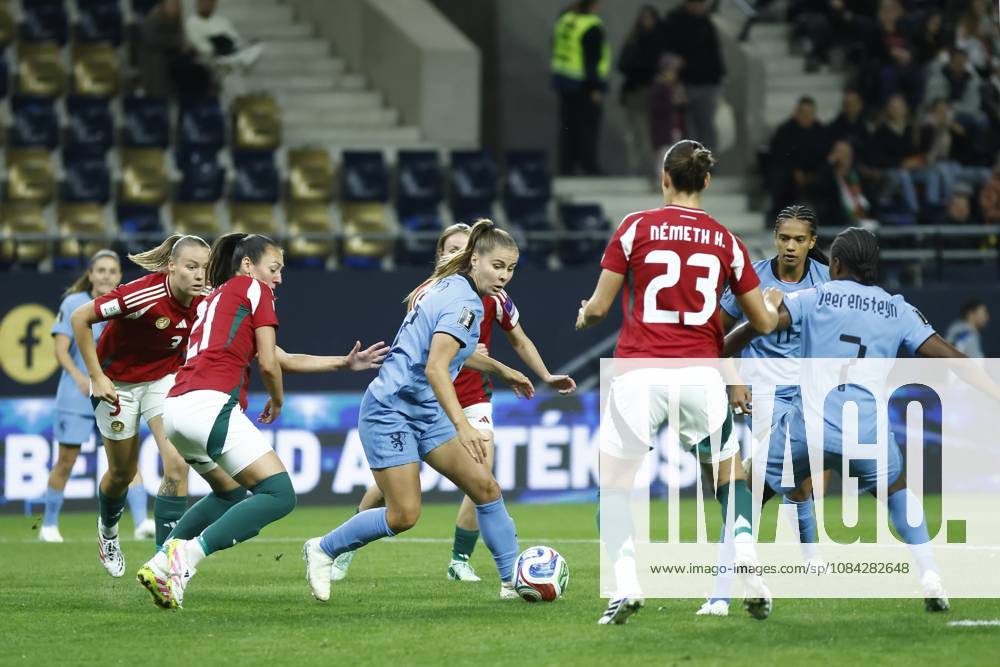 , Pancho Arena, season 2026 2027 , UEFA worldcup qualification football play-offs round 1 , match between Hungary and The Netherlands (women) 1st leg , Pictures shows Netherlands player Victoria Pelova Hungary - Netherlands (women) x208075847x