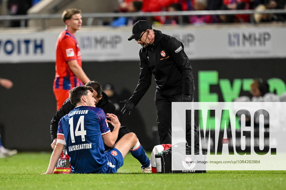 Jacob Rasmussen (1. FC Kaiserslautern) verletzt am Boden waehrend des spiels der 2. Bundesliga zwischen 1. FC Heidenheim und 1. FC Kaiserslautern, Voith-Arena am 09. October 2026 in Heidenheim an der Brenz, Deutschland. (Foto von Harry Langer DeFodi Images) +++ Jacob Rasmussen (1. FC Kaiserslautern) injured on the ground during the 2nd Bundesliga match between 1. FC Heidenheim and 1. FC Kaiserslautern at Voith-Arena on October 9, 2026 in Heidenheim an der Brenz, Germany. (Photo by Harry Langer DeFodi Images) DFB DFL REGULATIONS PROHIBIT ANY USE OF PHOTOGRAPHS AS IMAGE SEQUENCES AND OR QUASI-VIDEO. (Photo by Harry Langer DeFodi Images) DFB DFL REGULATIONS PROHIBIT ANY USE OF PHOTOGRAPHS AS IMAGE SEQUENCES AND OR QUASI-VIDEO. -