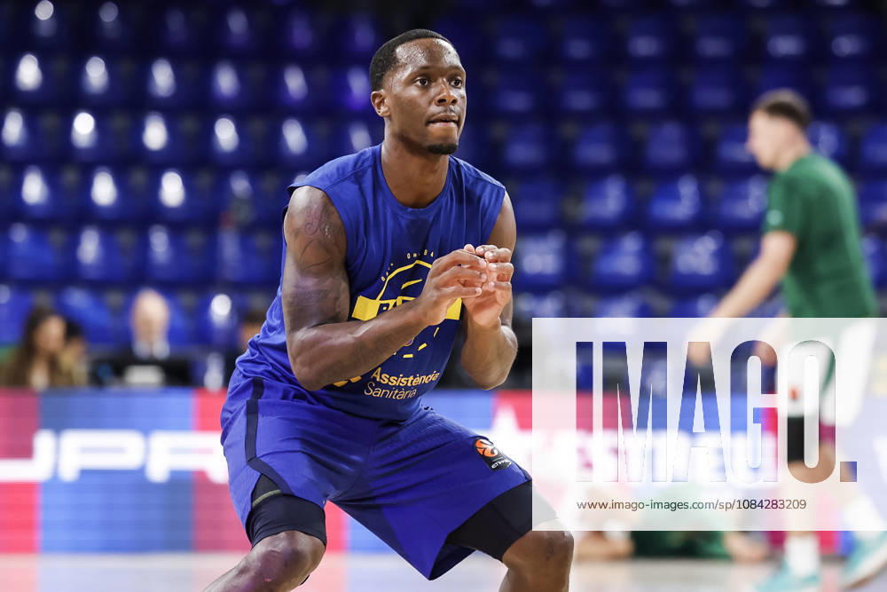 Umoja Gibson of FC Barcelona, Barca looks on during the EuroLeague League Phase MD 4 match played between FC Barcelona and Zalgiris Kaunas at Palau Blaugrana on October 09, 2026 in Barcelona, Spain. FC Barcelona V Zalgiris Kaunas - Euroleague 2026 2027 - ZUMAa181 20261009_zaa_a181_258