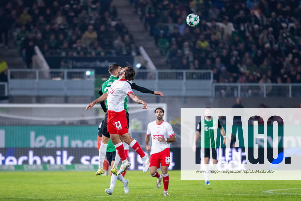 (L-R) Felix Higl (SC Preussen Muenster, 33) im Kopfballduell mit Jose Enrique Rios Alonso (Rot-Weiss Essen, 23) GER, SC Preussen Muenster vs. Rot-Weiss Essen, Fussball, 3. Liga, 8. Spieltag, Spielzeit 2026 2027, 09.10.2026 DFL Regulations prohibit any use of photographers as image sequences and or quasi-video. GER, SC Preussen Muenster vs. Rot-Weiss Essen, Fussball, 3. Liga, 8. Spieltag, Spielzeit 2026 2027, 09.10.2026 Muenster