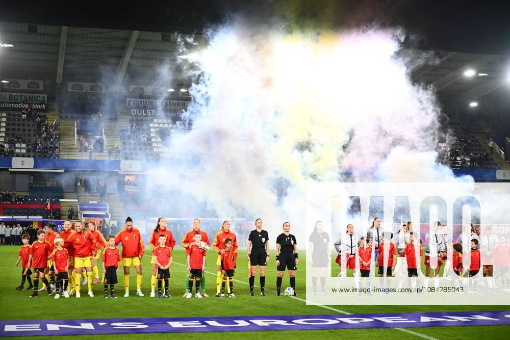 Belgium v Poland - FIFA Women s World Cup 2027 UEFA Qualifiers LEUVEN, BELGIUM - OCTOBER 09 : Players of Belgium before the FIFA Women s World Cup 2027 UEFA European Qualifiers play-offs round 1 path 2 first leg match between Belgium and Poland on October 9, 2026 in Leuven, Belgium, 09 10 2026 Leuven Belgium