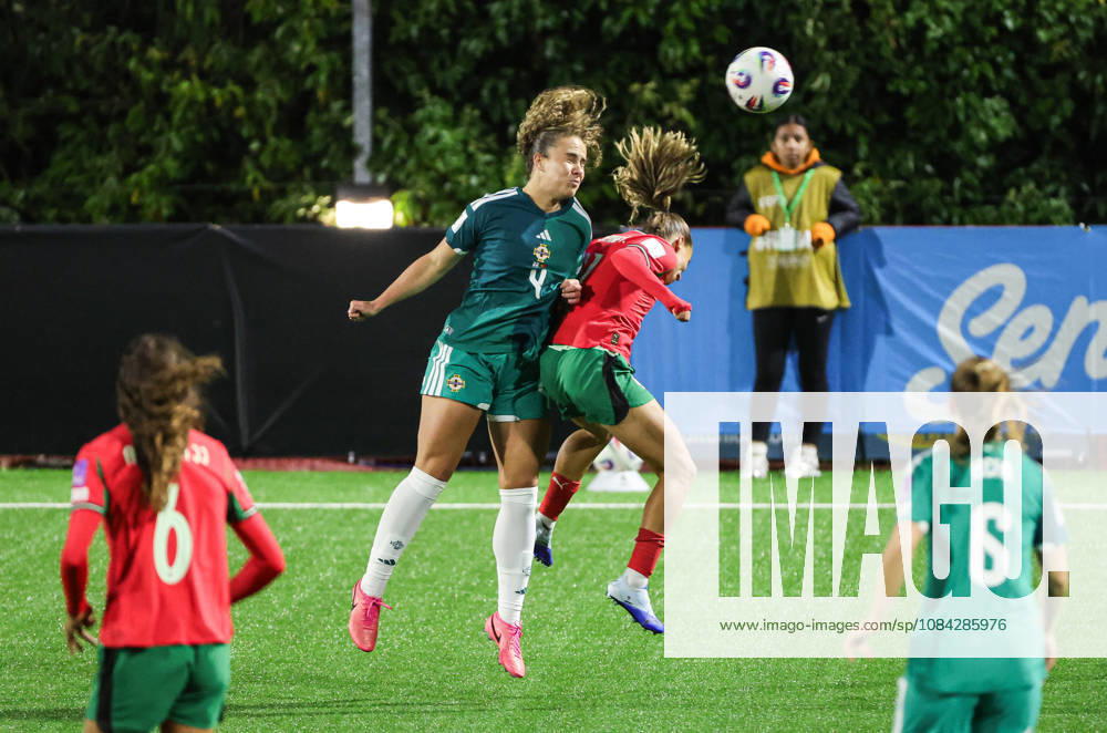 2027 FIFA Women s World Cup Round One Qualifying Play-off First Leg, Inver Park, Larne 9 10 2026 Northern Ireland vs Portugal Northern Irelands Brenna McPartlan with Portugal s Tatiana Pinto Brenna McPartlan with Tatiana Pinto 9 10 2026