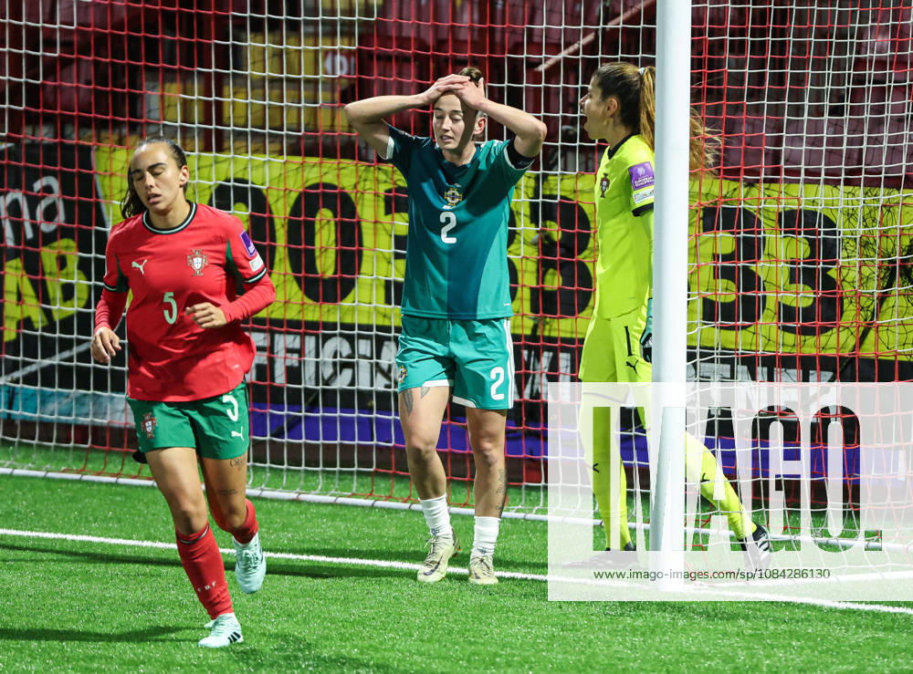 2027 FIFA Women s World Cup Round One Qualifying Play-off First Leg, Inver Park, Larne 9 10 2026 Northern Ireland vs Portugal Northern Irelands Rebecca McKenna reacts Rebecca McKenna reacts 9 10 2026