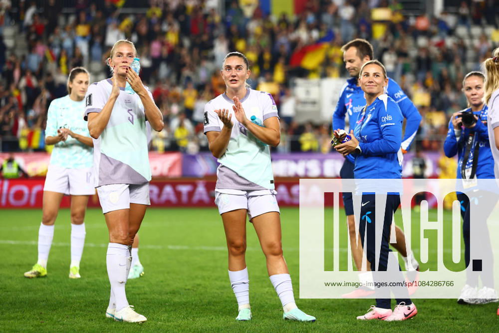 Women s World Cup Qualifier: Romania vs. Norway, Bucharest, October 9, 2026: The Norwegian women s national team celebrates after the World Cup qualifying soccer match between Romania and Norway at Stadionul Arcul de Triumf in Bucharest. Photo: Nikola Krstic, NTB. . RESTRICTED USE FOR BETTING COMPANIES.
