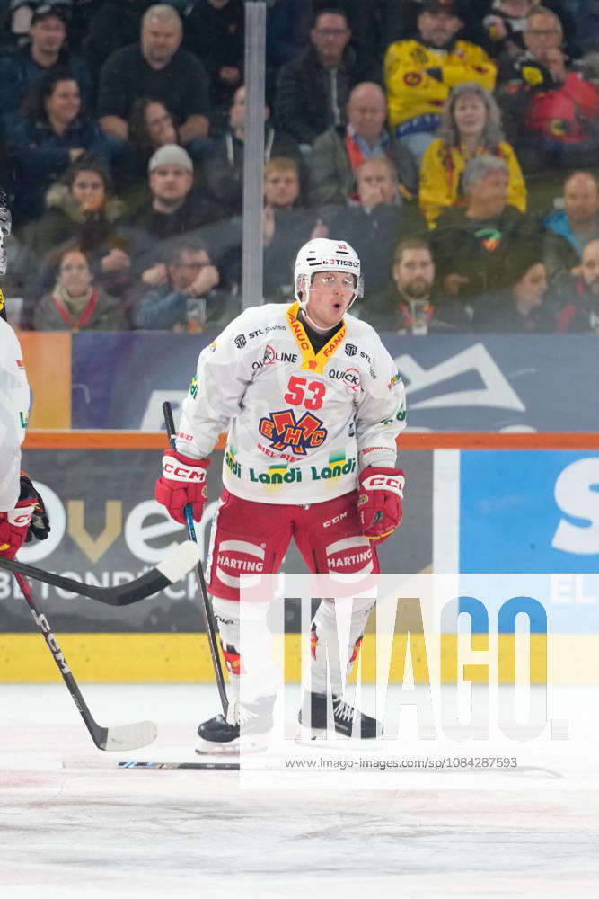3014 Bern BE, Switzerland - October 09: Jeff Skinner (53 EHCB) celebrates his goal during the National League match between SC Bern and EHC Biel-Bienne at PostFinance Arena on October 09, 2026 in 3014 Bern BE, Switzerland.