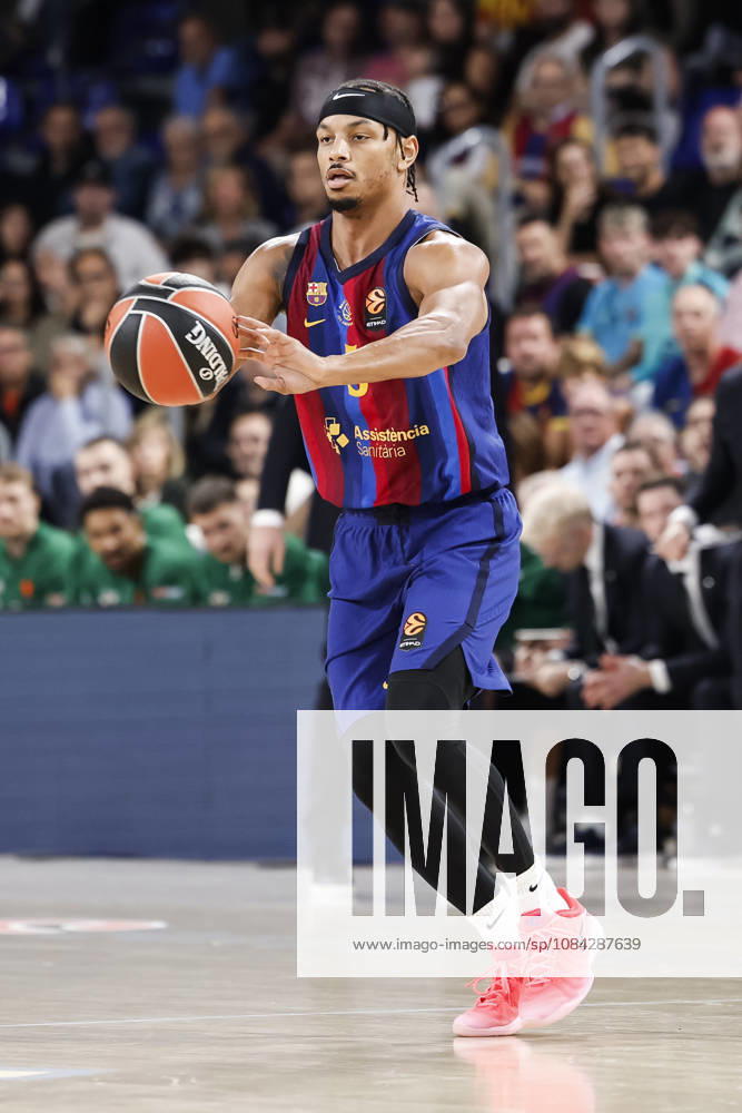 Juntin Robinson of FC Barcelona, Barca in action during the EuroLeague League Phase MD 4 match played between FC Barcelona and Zalgiris Kaunas at Palau Blaugrana on October 09, 2026 in Barcelona, Spain. FC Barcelona V Zalgiris Kaunas - Euroleague 2026 2027 - ZUMAa181 20261009_zaa_a181_268