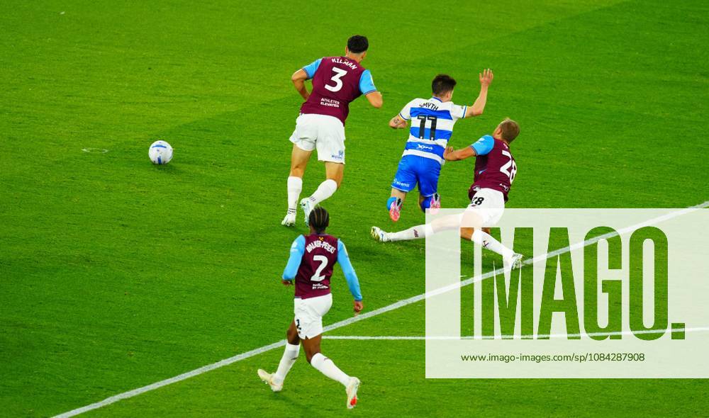 Tomas Soucek of West Ham United fouls Paul Smyth of QPR and concedes a penalty West Ham United v Queens Park Rangers, EFL Championship, Football, London Stadium, London, UK - 09 Oct 2026London London Stadium United Kingdom