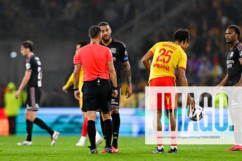 RC Lens v Olympique Lyonnais - Ligue 1 McDonald s 2026 2027 Jeremy STINAT, referee and Corentin TOLISSO of Lyon during Ligue 1 McDonald s match between Lens and Lyon at Stade Bollaert-Delelis on October 9, 2026 in Lens, France. Lens France