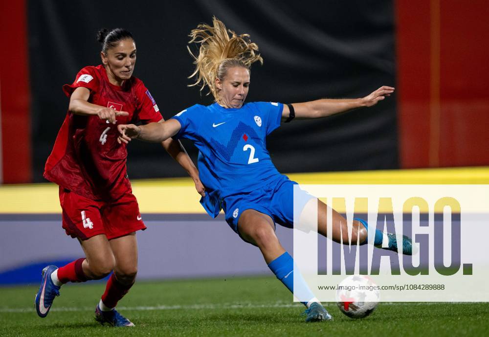 Turkiye v Slovenia - FIFA Women s World Cup 2027 European Qualifiers ISTANBUL, TURKIYE - OCTOBER 09: Lana Golob (2) of Slovenia competes during the FIFA Women s World Cup 2027 European Qualifiers Play-offs Round 1 First Leg between Turkiye and Slovenia at Pendik Stadium in Istanbul, Turkiye, on October 09, 2026. Didem Mente Anadolu Istanbul Turkey. Editorial use only. Please get in touch for any other usage.