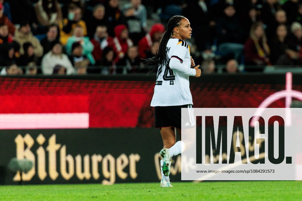 Lisa Baum (Germany, 24) during the International Friendly, Länderspiel, Nationalmannschaft match between Germany vs. Australia at BBBank Wildpark on October 09, 2026 in Karlsruhe, Germany. Germany