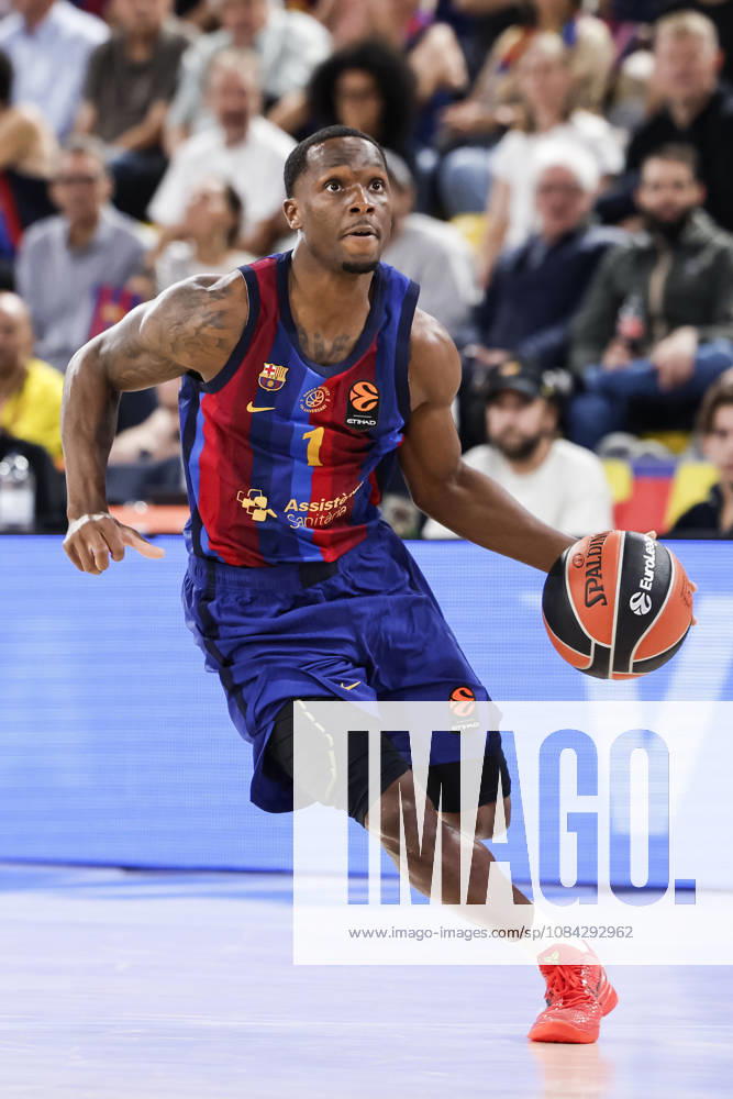 Umoja Gibson of FC Barcelona, Barca in action during the EuroLeague League Phase MD 4 match played between FC Barcelona and Zalgiris Kaunas at Palau Blaugrana on October 09, 2026 in Barcelona, Spain. Barcelona Spain - ZUMAa181 20261009_zaa_a181_279