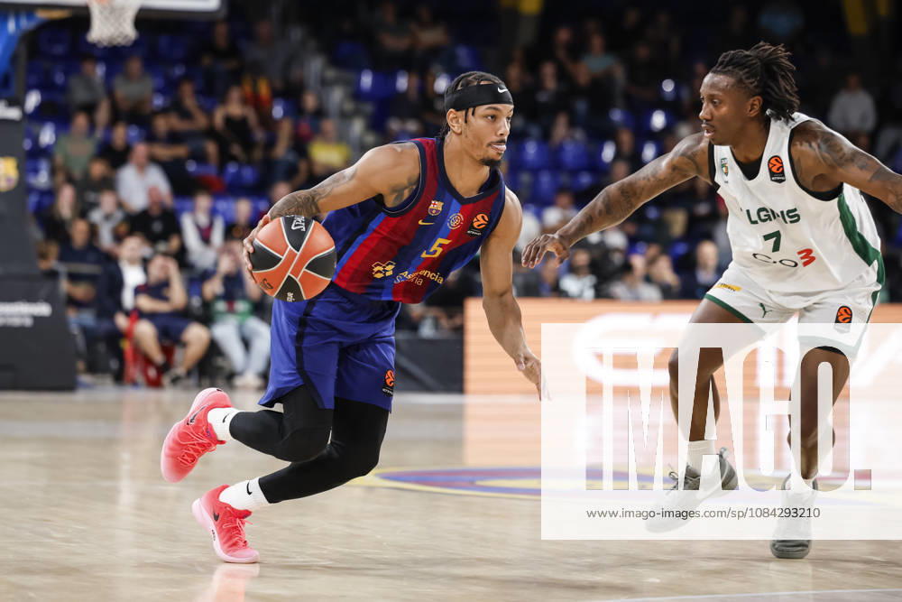 Juntin Robinson of FC Barcelona, Barca in action during the EuroLeague League Phase MD 4 match played between FC Barcelona and Zalgiris Kaunas at Palau Blaugrana on October 09, 2026 in Barcelona, Spain. Barcelona Spain - ZUMAa181 20261009_zaa_a181_283