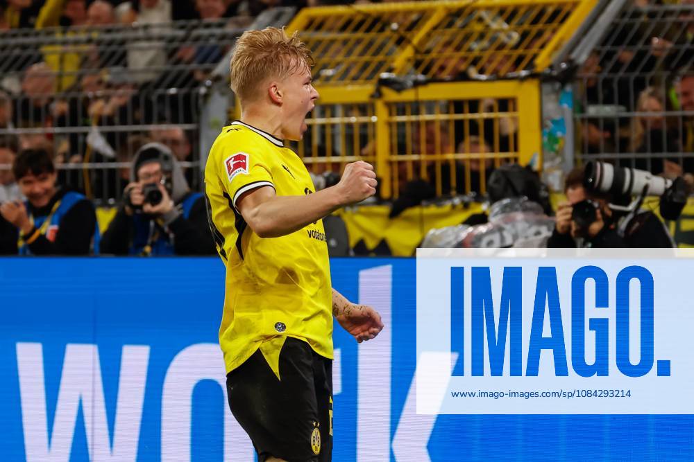 DORTMUND - Daniel Svensson of Borussia Dortmund scored the 1-0 during the Bundesliga match between Borussia Dortmund and SV Werder Bremen at Signal Iduna Park on October 9, 2026, in Dortmund, Germany. MARCEL TER BALS ANP Bundesliga 2026 27 ANPxSportx xMarcelxterxBalsxIVx 571968136 originalFilename: 571968136