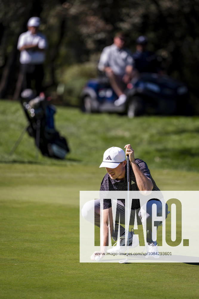 Open de Espana presented by Madrid - Day Two MADRID, SPAIN - OCTOBER 9: Ludvig Aberg of Sweden studies the terrain before taking his shot on day two of the Open de Espana presented by Madrid at Club de Campo Villa de Madrid on October 9, 2026 in Madrid, Spain. Madrid Club de Campo Villa de Madrid Madrid Spain