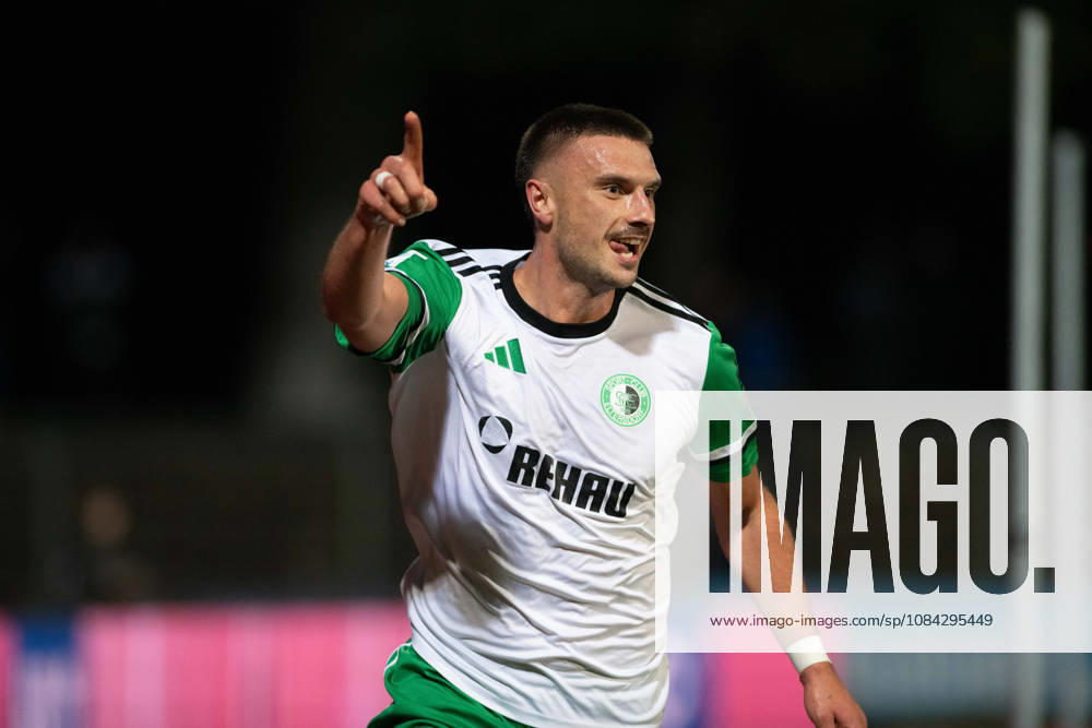 1. FC 1905 Schweinfurt vs. SC Eltersdorf, Sachs-Stadion Football, Regionalliga Bayern 1. FC 1905 Schweinfurt vs. SC Eltersdorf 9 Oct 2026 Sachs-Stadion , Schweinfurt, Germany Image: Yannik Jassmann (Eltersdorf)scoring the 0:1 in the 18th minute. DFL REGULATIONS PROHIBIT ANY USE OF PHOTOGRAPHS AS IMAGE SEQUENCES AND OR QUASI-VIDEO