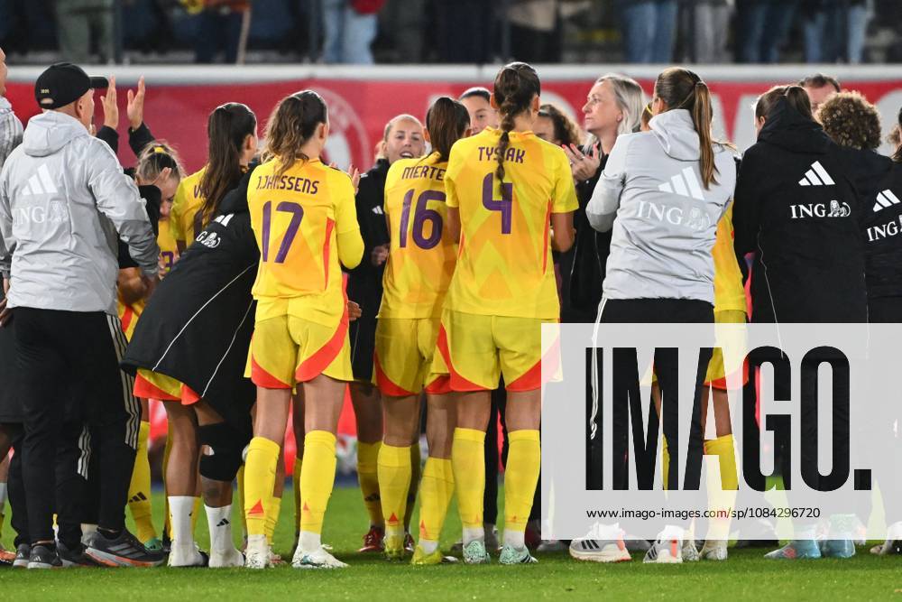 Belgium v Poland - FIFA Women s World Cup 2027 UEFA Qualifiers LEUVEN, BELGIUM - OCTOBER 09 : Players of Belgium during the FIFA Women s World Cup 2027 UEFA European Qualifiers play-offs round 1 path 2 first leg match between Belgium and Poland on October 9, 2026 in Leuven, Belgium, 09 10 2026 Leuven Belgium