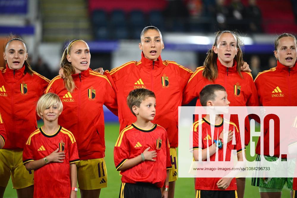 Belgium v Poland - FIFA Women s World Cup 2027 UEFA Qualifiers LEUVEN, BELGIUM - OCTOBER 09 : Players of Belgium during the FIFA Women s World Cup 2027 UEFA European Qualifiers play-offs round 1 path 2 first leg match between Belgium and Poland on October 9, 2026 in Leuven, Belgium, 09 10 2026 Leuven Belgium