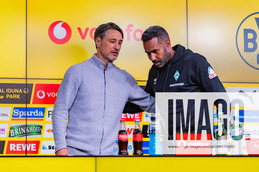 1. Bundesliga, 5. Spieltag, Borussia Dortmund vs. Werder Bremen am 09.10.2026 Pressekonferenz nach dem Spiel mit Niko Kovac Daniel Thioune