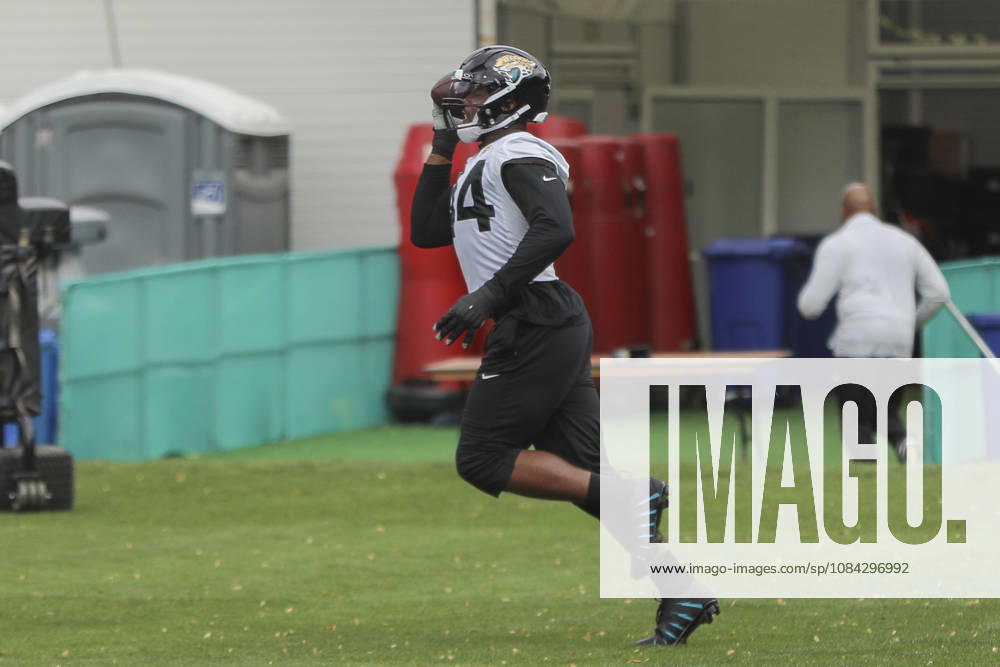 Travon Walker of the Jacksonville Jaguars during the Jacksonville Jaguars team practise and media as part of the London NFL, American Football Herren, USA Series 2026, at the Grove, Chandler’s Cross, Hertfordshire, England, on 09 October 2026. Jody Demay - Davies SPP