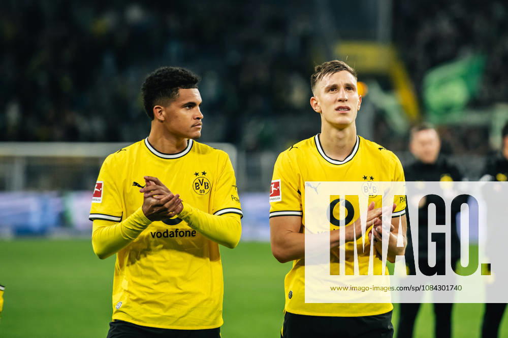Borussia Dortmund v SV Werder Bremen - Bundesliga 2026 27 Nico Schlotterbeck and Kaua Prates of Borussia Dortmund react after the Bundesliga match against SV Werder Bremen at Signal Iduna Park in Dortmund, Germany, on October 9, 2026. Dortmund Germany