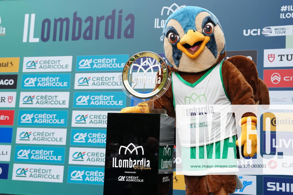 The trophy and moscotte during the 120th edition of the Il Lombardia, Tour of Lombardy cycling race, a 239 km one day race from Bergamo to Como on October 10, 2026, Italy.