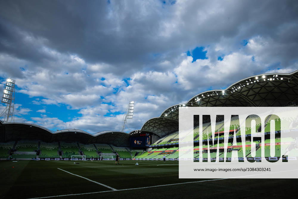 MELBOURNE, AUSTRALIA - OCTOBER 10: AAMI Park prior to the Australia Cup Final match between South Melbourne FC and Melbourne Victory FC at AAMI Park on October 10, 2026 in Melbourne, Austr0alia. South Melbourne FC V Melbourne Victory FC - Australia Cup 2026 Final - ZUMAp121 20261010_zsp_p121_002