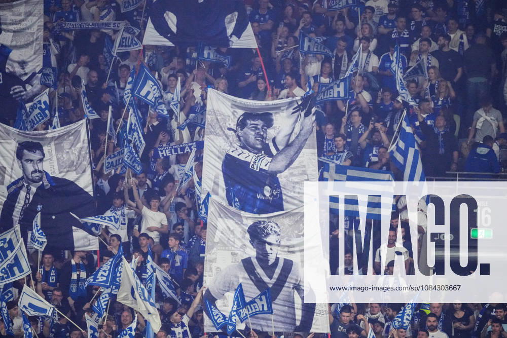 AUSTRALIA CUP SOUTH MELBOURNE VICTORY, South Melbourne FC supporters in the crowd during the Australia Cup final match between South Melbourne FC and Melbourne Victory FC at AAMI Park in Melbourne, Saturday, October 10, 2026. ( NO ARCHIVING, MELBOURNE VICTORIA Australia