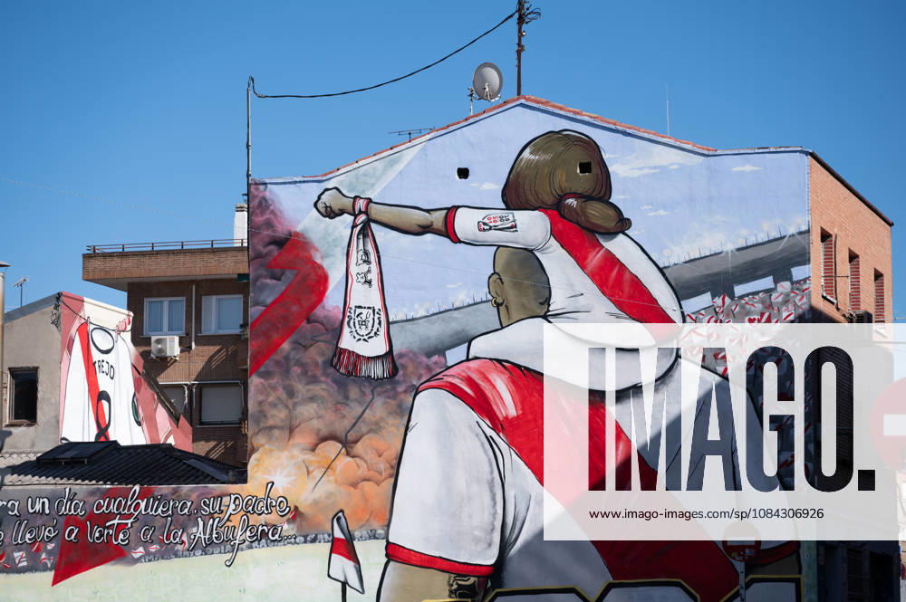 ESP: LaLiga EA Sports Rayo Vallecano v Athletic Club Mural painted on the facade of a building in support of Rayo Vallecano. during LaLiga EA Sports between Rayo Vallecano v Athletic Club played at Vallecas Stadium in Madrid on October 10, 2026 in Spain Spain Futbol