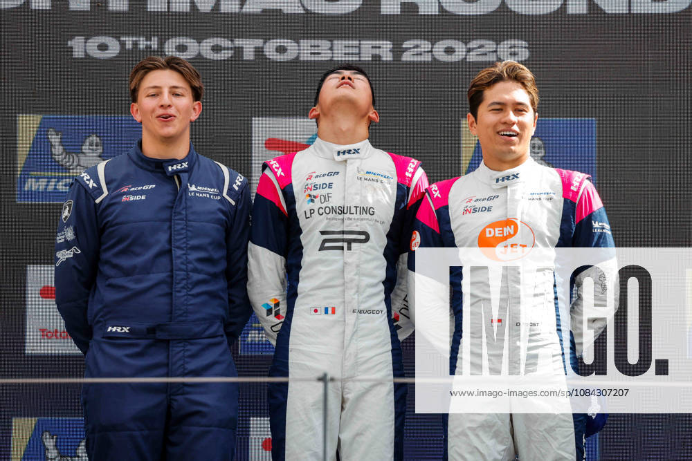 AUTO - MLC 2026 - PORTIMAO 85 FROST Danial (sgp), PEUGEOT Enzo (fra), R-ace GP, Duqueine D09 - Toyota, LMP3, podium, portrait celebration during the 6th round of the 2026 Michelin Le Mans Cup on the Autodromo Internacional do Algarve from October 8 to 10, 2026 in Portimao, Portugal - PortimaoPortugal