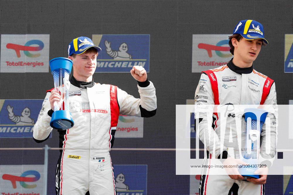 AUTO - MLC 2026 - PORTIMAO 12 ROGEON Arthur (fra), RABER August (uae), Brutal Fish Campos Racing, Ligier JS P325 - Toyota, LMP3, podium, portrait celebration during the 6th round of the 2026 Michelin Le Mans Cup on the Autodromo Internacional do Algarve from October 8 to 10, 2026 in Portimao, Portugal - PortimaoPortugal