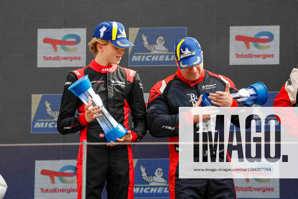 AUTO - MLC 2026 - PORTIMAO 66 PARROW Steve (ger), PEDERSEN Mikkel Gaarde (den), Rinaldi Racing, Ligier JS P325 - Toyota, LMP3 Pro Am, podium, portrait celebration during the 6th round of the 2026 Michelin Le Mans Cup on the Autodromo Internacional do Algarve from October 8 to 10, 2026 in Portimao, Portugal - PortimaoPortugal