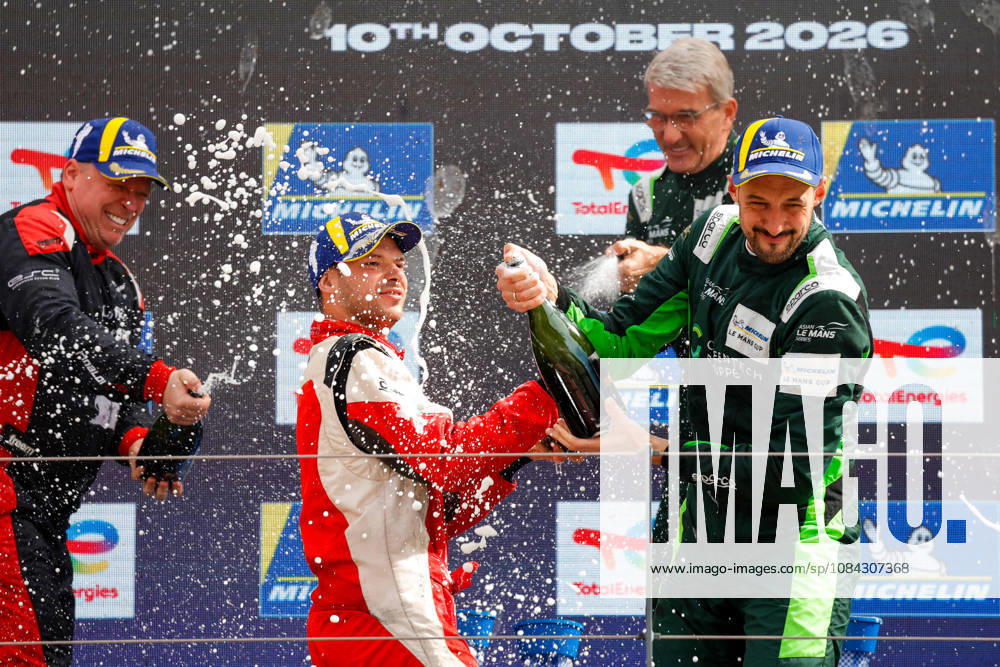 AUTO - MLC 2026 - PORTIMAO 71 AUST Stefan (ger), FERNANDEZ-LASER Felipe (ger), Rinaldi Racing, Ligier JS P325 - Toyota, LMP3 Pro Am, podium, portrait celebration during the 6th round of the 2026 Michelin Le Mans Cup on the Autodromo Internacional do Algarve from October 8 to 10, 2026 in Portimao, Portugal - PortimaoPortugal