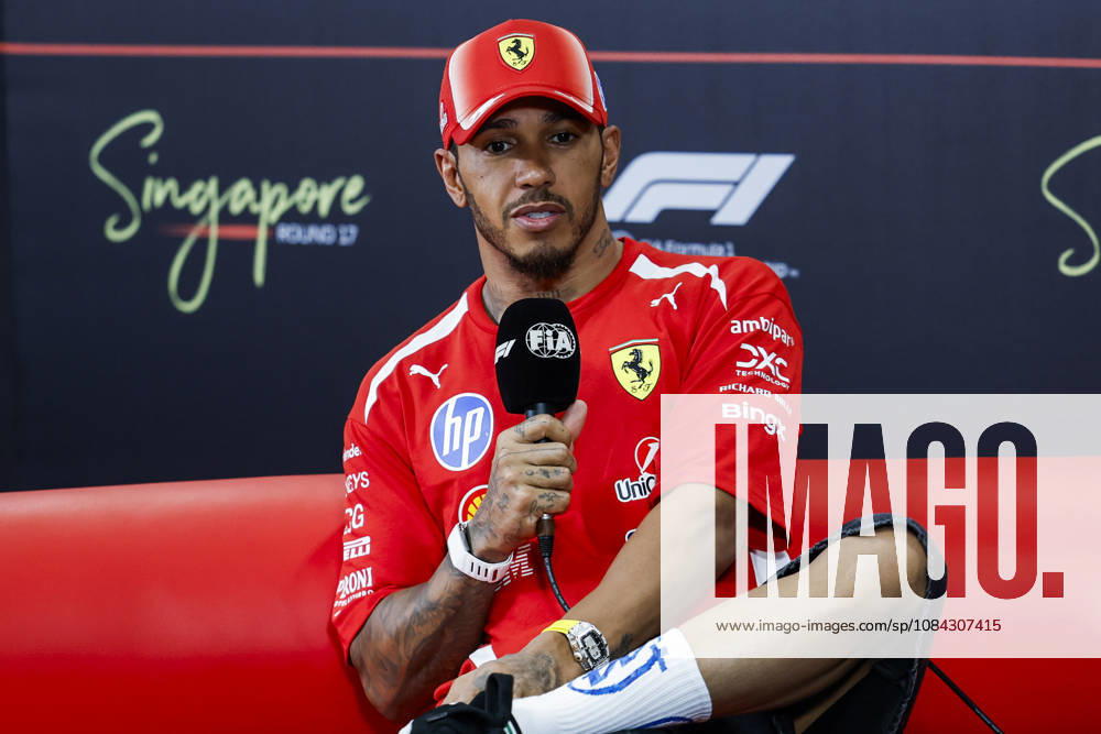 F1 - SINGAPORE GRAND PRIX 2026 Post Sprint Race, press conference, PK, Pressekonferenz HAMILTON Lewis (gbr), Scuderia Ferrari SF-26, portrait during the 2026 Formula 1 Singapore Grand Prix, 17th round of the 2026 Formula One World Championship, WM, Weltmeisterschaft from October 9 to 11, 2026 on the Marina Bay Street Circuit, in Singapore, Singapore - SingaporeSingapore
