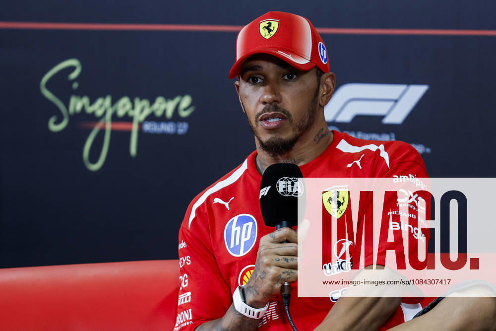 F1 - SINGAPORE GRAND PRIX 2026 Post Sprint Race, press conference, PK, Pressekonferenz HAMILTON Lewis (gbr), Scuderia Ferrari SF-26, portrait during the 2026 Formula 1 Singapore Grand Prix, 17th round of the 2026 Formula One World Championship, WM, Weltmeisterschaft from October 9 to 11, 2026 on the Marina Bay Street Circuit, in Singapore, Singapore - SingaporeSingapore