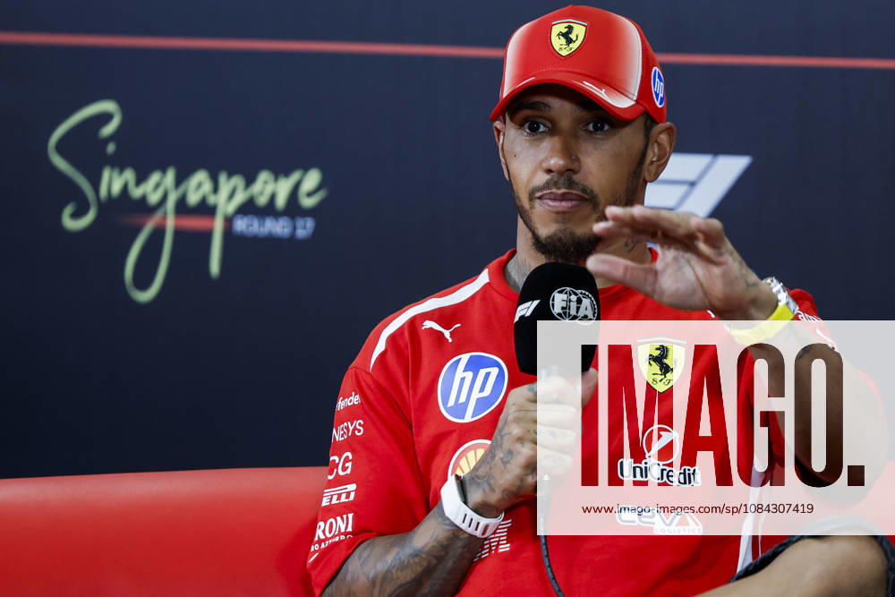 F1 - SINGAPORE GRAND PRIX 2026 Post Sprint Race, press conference, PK, Pressekonferenz HAMILTON Lewis (gbr), Scuderia Ferrari SF-26, portrait during the 2026 Formula 1 Singapore Grand Prix, 17th round of the 2026 Formula One World Championship, WM, Weltmeisterschaft from October 9 to 11, 2026 on the Marina Bay Street Circuit, in Singapore, Singapore - SingaporeSingapore